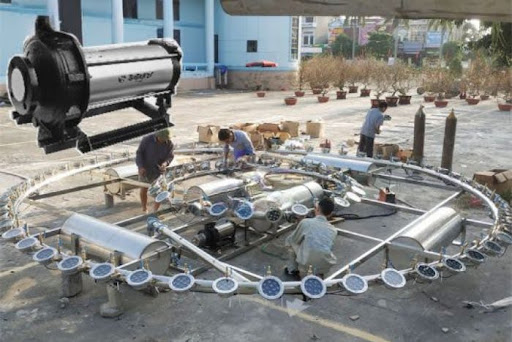 máy bơm đài phun nước mini 1